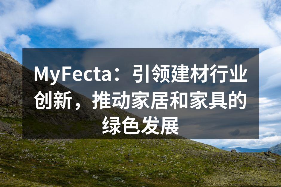 MyFecta新推出的生态家具系列